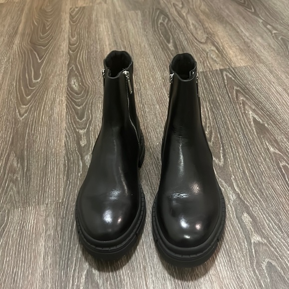 Karl Lagerfeld Double Zip Leather Boot, 8.5 black - Picture 4 of 5